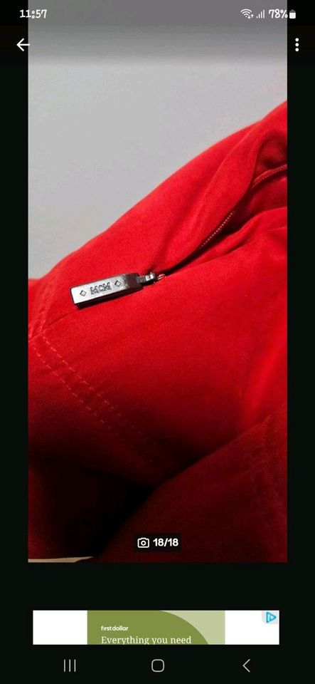 Jacke rot MCM weicher Stoff Markenjacke Damen in Vordorf