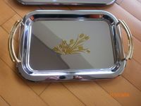 2 er Set Service Tablett silber gold 41 x 29 cm / 33 x 23 cm neu Dortmund - Holzen Vorschau