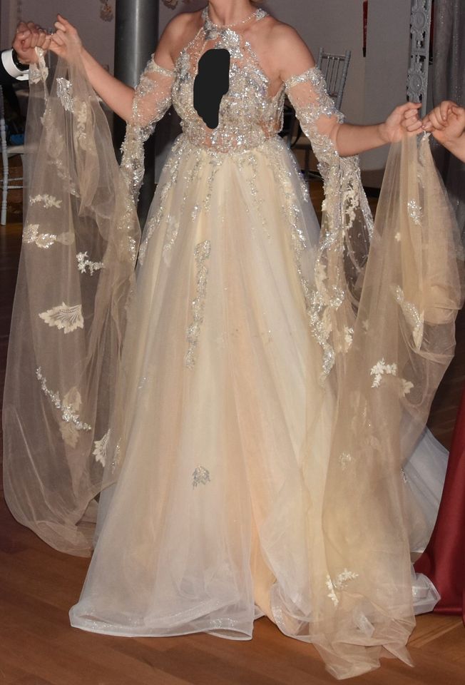 Designer Brautkleid Hochzeitskleid Standesamt 36 - 38 Creme Weiß in Leverkusen