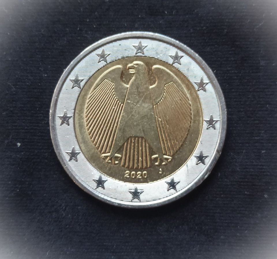 2 Euro Münzen DE 5 X 2€, ADFGJ 2020 Kursmünzen in Centrum