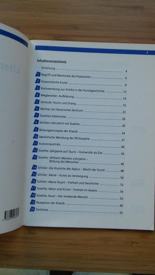 Literatur der Klassik Klett Deutsch Überblick über die Epoche in Hattersheim am Main