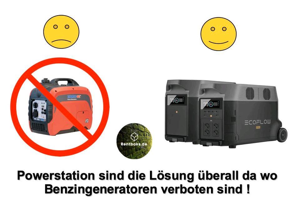 Powerstation / Akku 99 Wh- 10.8KWh Mieten Batterie Stromerzeuger Akku Lautsprecher Powerbank, Stromgenerator, Powerstation, Power Stromagregat Generator, 230V Akku, Balkonkraftwerk, Solargenerator USV in Berlin