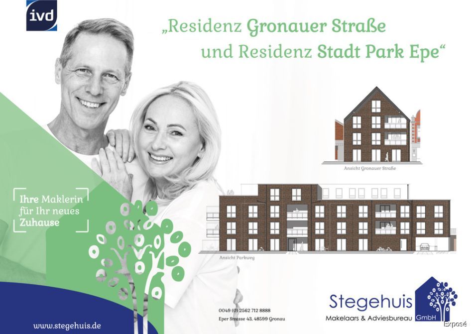 ***STEGEHUIS GMBH*** "Residenz am Stadt Park Epe" Neubau Eigentumwohnung - Wohnung Nr. 3. in Gronau (Westfalen)