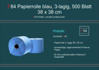 F84 Profi Papierrolle blau, 3-lagig, 500 Blatt 38 x 38 cm Bayern - Tirschenreuth Vorschau