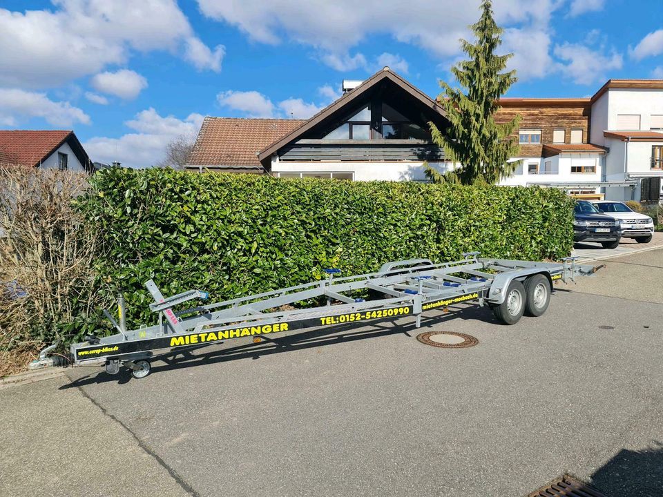 3500 kg Bootstrailer Mietanhänger Anhängervermietung Verleih in Mosbach