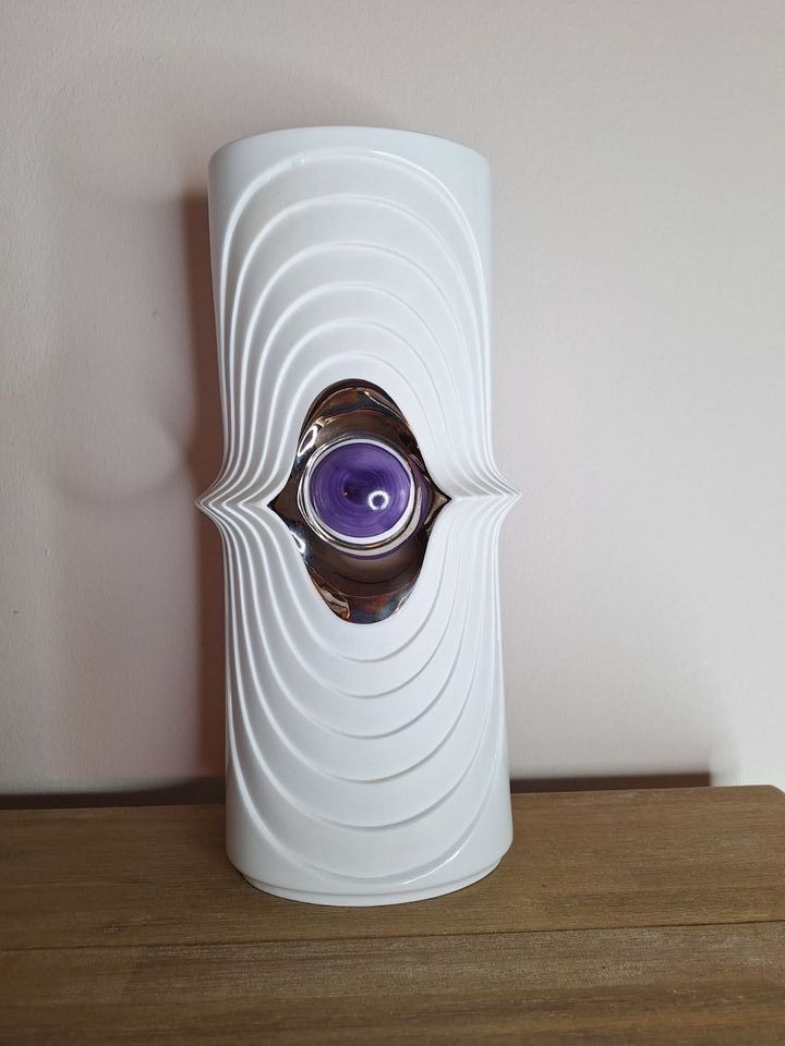 KPM Vase Op Art Swing 755/33, 33 cm, selten, 60er / 70er in Neumünster