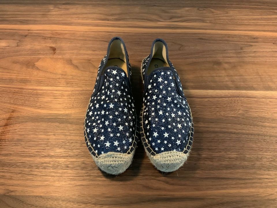 Chillegs Espadrilles Schuhe Damen Gr. 40 blau Sterne Glitzer in Staufen im Breisgau