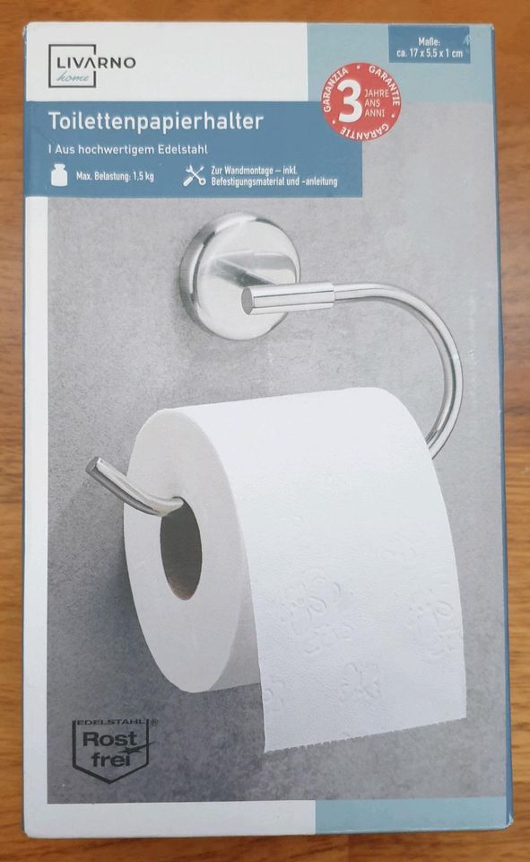 Neu & OVP! Edelstahl Toilettenpapierhalter, Klopapierhalter in Calw