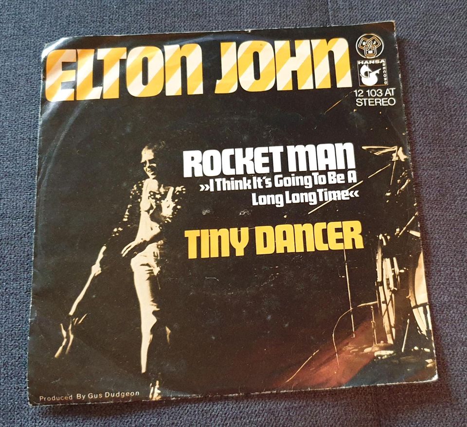 Schallplatte Vinyl EP Single Elton John - Rocket man in Berlin