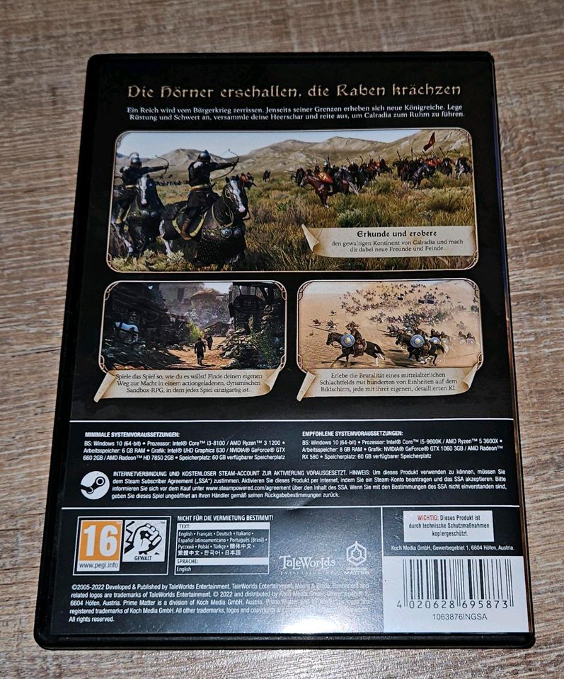 Leerhülle mit Cover "Mount & Blade 2 PC" (Spiel nicht enthalten) in Ebeleben