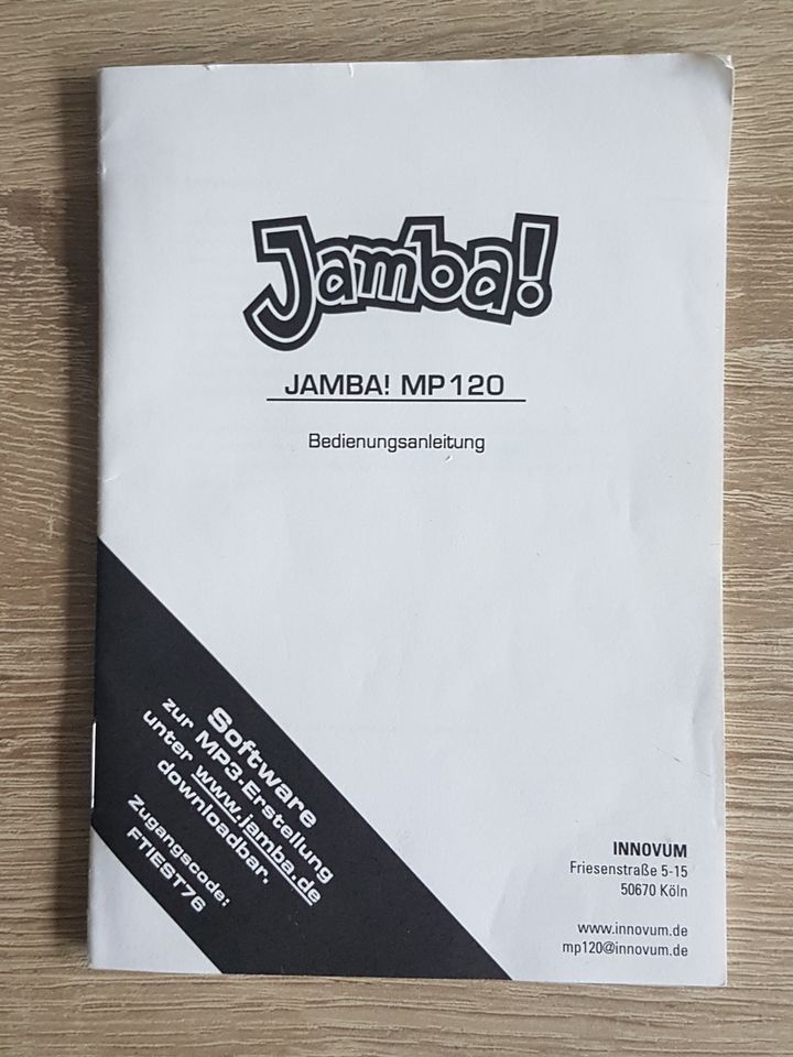 tragbarer MP3-CD-Player - Jamba! MP 120 + Org.-Karton + Zubehör in Riedstadt
