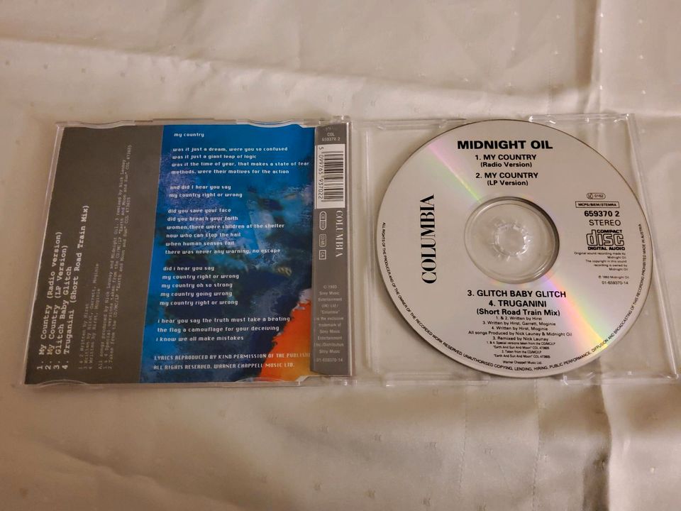 Midnight Oil - My Country/ Beds are burning - Maxi-CDs in München