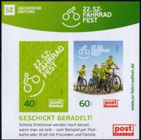 PostModern: MiNr. 446 - 447 Bl. 58, 03.07.2016, "22. SZ-Fahrradfe Brandenburg - Brandenburg an der Havel Vorschau