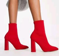 ASOS BOOTS Stretch Socken Stiefel Stiefeletten HEELS ROT Niedersachsen - Emden Vorschau