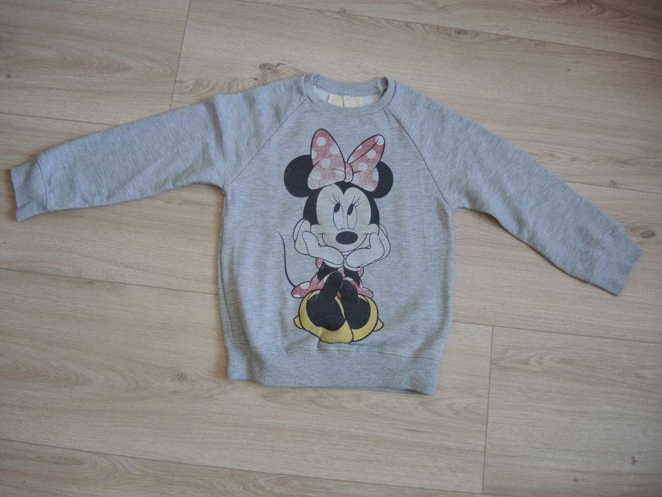 grauer Pulli Sweatshirt Gr. 122 von Zara Minni Mouse in Bobingen