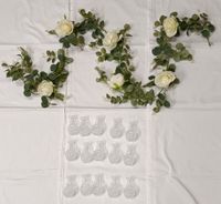 15 kleine Glas Vasen und Eukalyptus Rosen Girlande Hochzeit Hamburg - Bergedorf Vorschau