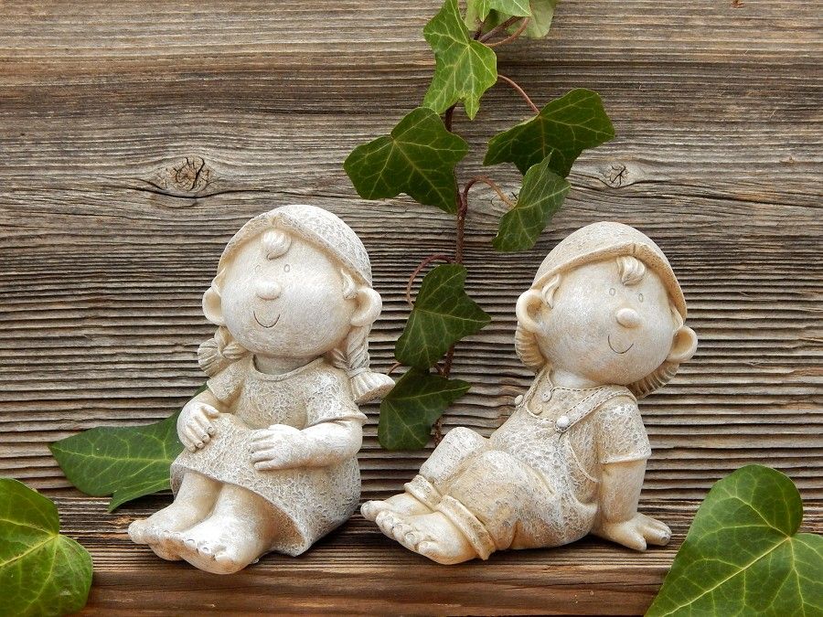 Dekofiguren Kinder Deko Figuren Sammeln SET Frühling Beetdeko in Massing