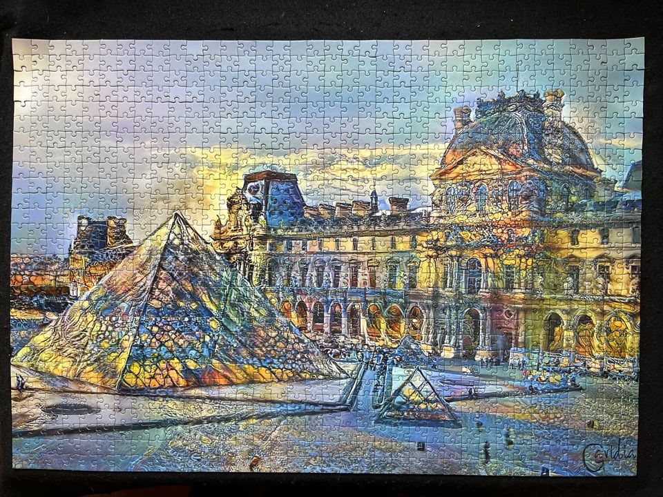 1000er Bluebird Puzzle „Louvre Museum, Paris, France“ in Heidelberg
