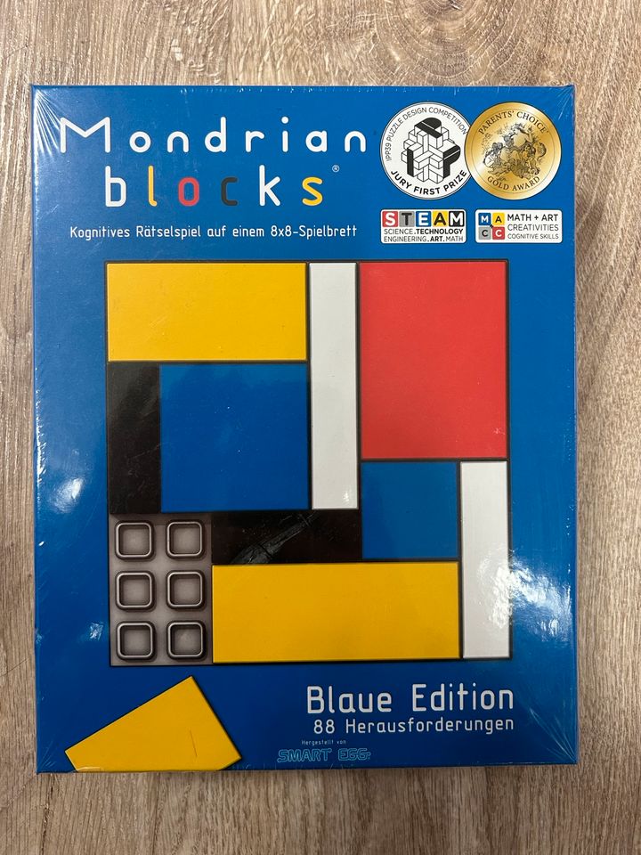 Mondrian Blocks Blaue Edition Familienspiel Rätselspiel Spiel NEU in Weimar