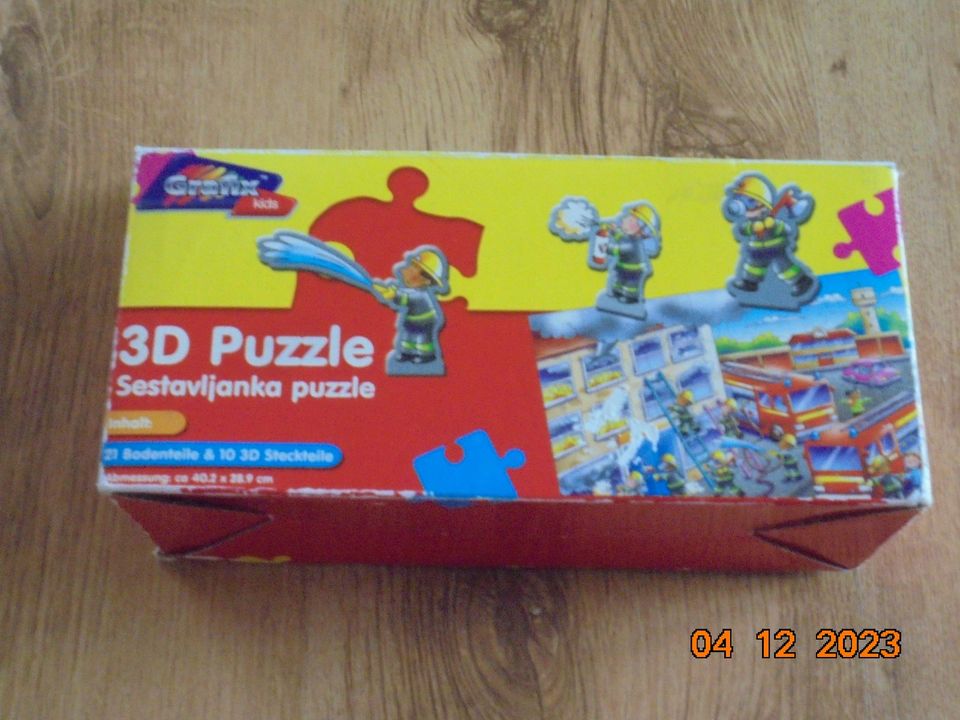 3D Bodenpuzzle Kids 21 Teile Feuerwehr in Edemissen