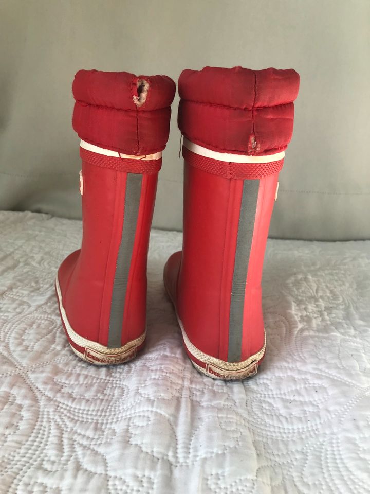 Bundgaard Gummistiefel 28 Winter Merino Wollplüsch rot gefüttert in Leipzig