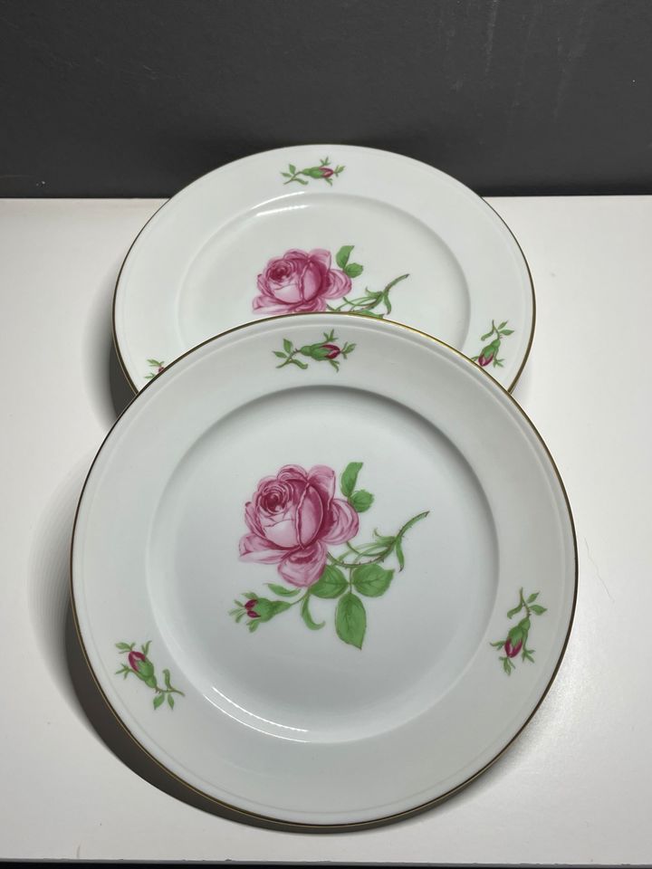 4 Porzellan Teller 16cm Rose Service Alt Fürstenberg in Kiel