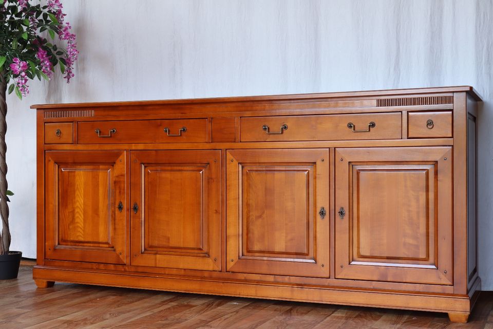 Nr.1977a Societe Rennaise du Meuble - Sideboard Kirsche Vollholz in Wiesbaum