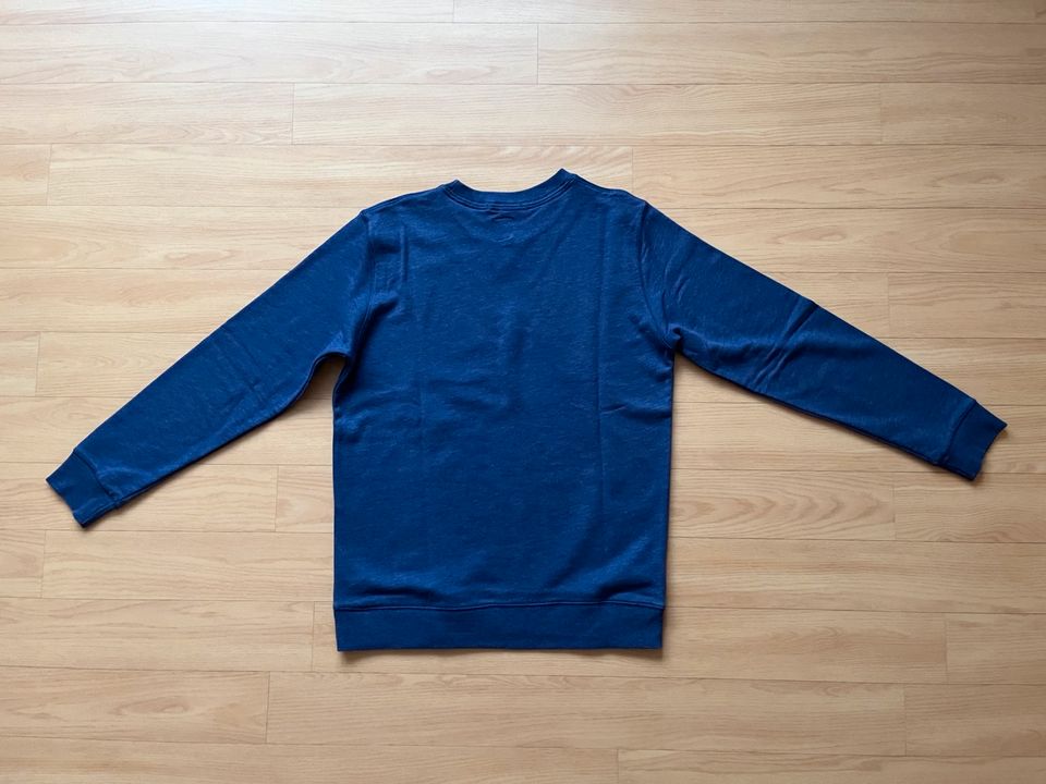 Esprit Herren Pullover Sweatshirt Sweater Print blau Gr. L Slim in Linden