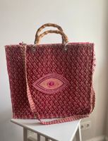 Tasche mit pink und weißen Muster und Pailletten Auge Mitte - Moabit Vorschau