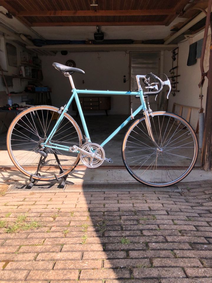 Vintage Rennrad Stahlrahmen 10 Gang Shimano RH58 Retro Fahrrad in Gerstetten