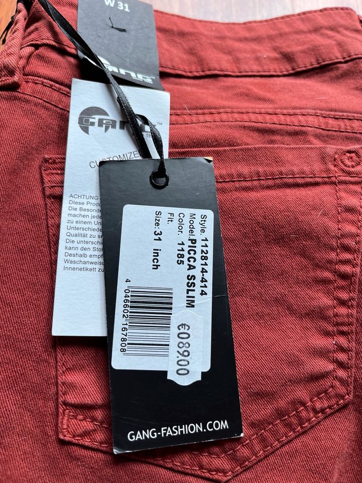 Nagelneue Jeans von Gang in Rostrot in Pinneberg