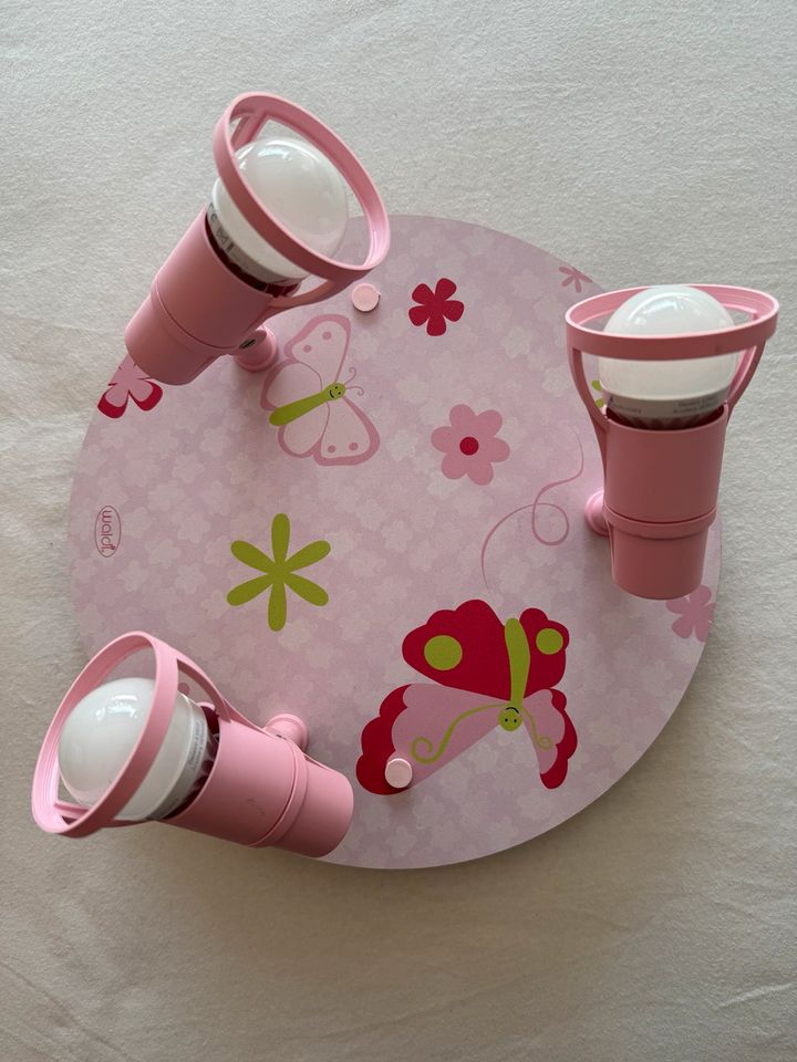 Kinderlampe/ Deckenlampe /Pink/ Rosa mit Schmetterlingen in Witten