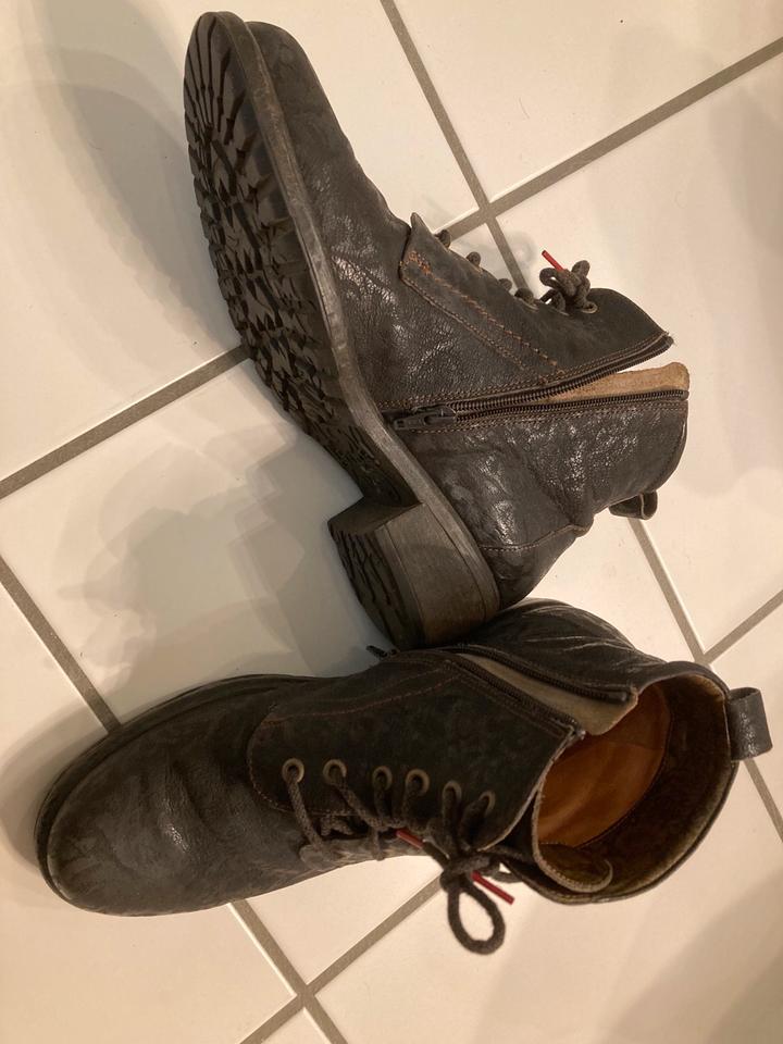 Braun/blaue Schnürboots/Stiefeletten von Think in Gr.42 in Bienenbüttel