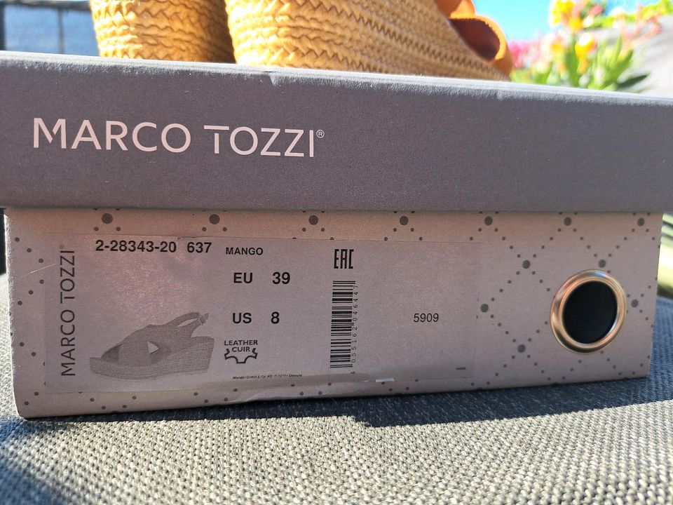 Marco Tozzi Sandale Gr. 39 Fb. mango in Vettweiß