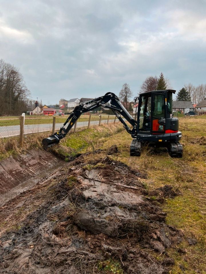 Vermietung Minibagger Eurocomach 55TR Bagger Mieten 5,3T in Ponitz