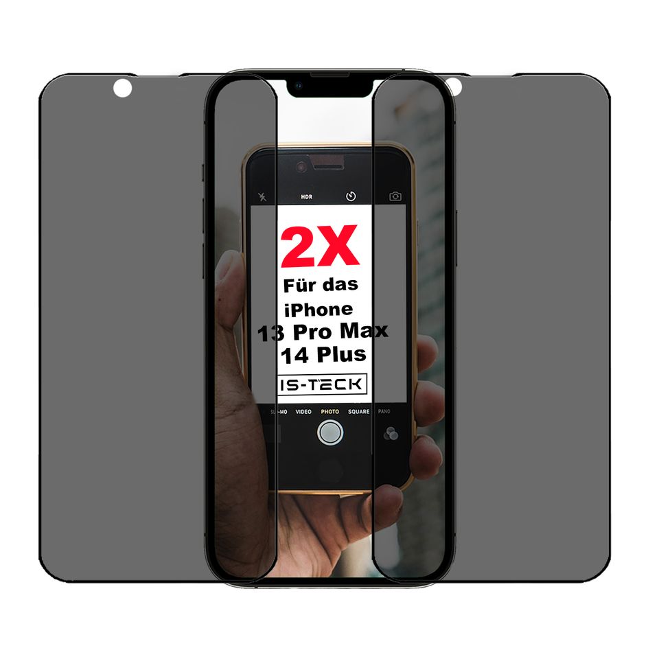 2x Panzer Schutz Glas Antispy iPhone xs 11 12 13 14 15 Pro Max in Stuttgart