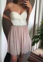 SET kurzes Creme-Nude Abend/Abschlusskleid + Pumps Hessen - Wächtersbach Vorschau
