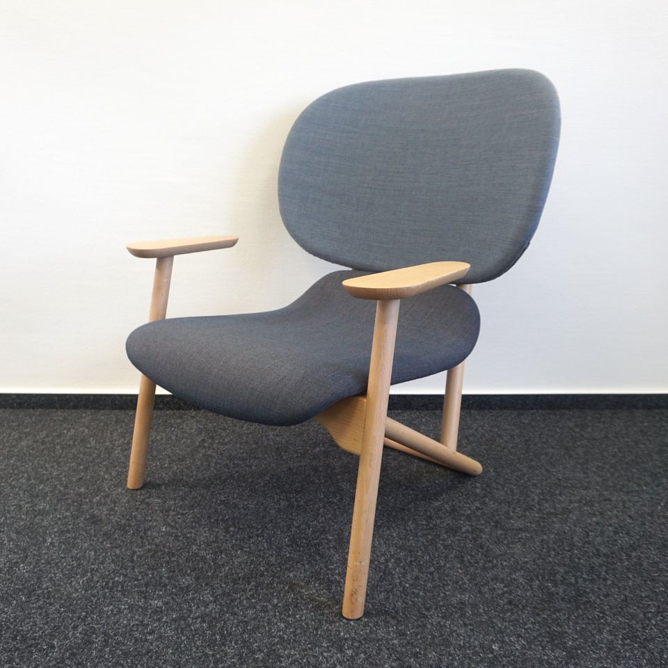 Moroso Klara Design Sessel | Grau | Blau | Holz in Mehringen