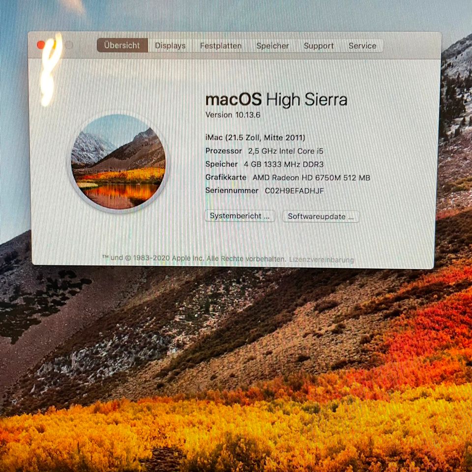 Apple iMac 21.5 Zoll, 2011, 2,5Ghz i5, 4GB RAM, 500GB SSD in Dresden