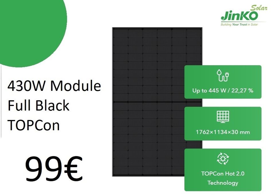 Jinko Trina Solar 430W Photovoltaik PV Modul Black in Oldenburg