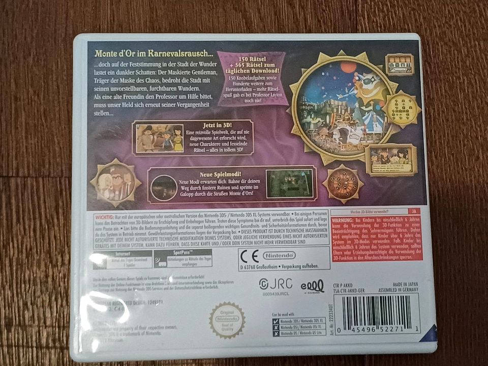 Professor Layton und die Maske der Wunder Nintendo 3 DS Spiel in Herten