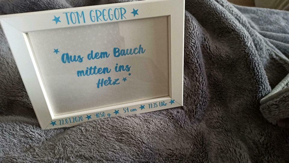 Bilderrahmen Geburt Geschenk personalisiert Baby in Magdeburg