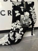 Zara Stiefeletten - Schwarz, Weiß, Blütenstick Wandsbek - Hamburg Bergstedt Vorschau