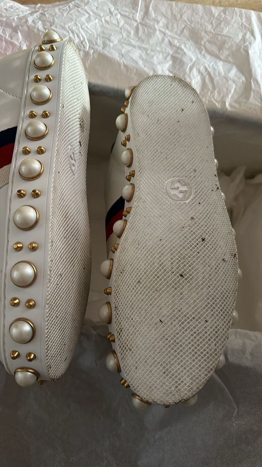 Gucci Ace Pearl Sneaker 34,5 (passt Gr 36) fallen gross aus in Berlin