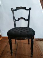 4 Stück schwarze antike Stühle mit Regal neu gepolstert Baden-Württemberg - Illerkirchberg Vorschau
