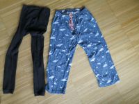 2 Leggins: dunkelblau mit Ufos Gr. 110, schwarz  Gr. 116/122 Baden-Württemberg - Konstanz Vorschau