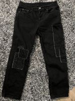 Olakala Jeans schwarz Gr. M Patched Denim Pants Hamburg - Wandsbek Vorschau