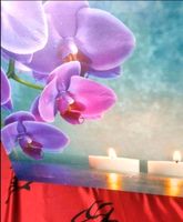 Leinwand Bild mit Beleuchtung : Orchideen mit Kerzen Lindenthal - Köln Sülz Vorschau