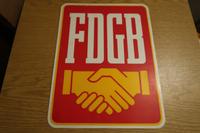 DDR Plaste Schild FDGB Thüringen - Martinroda (bei Ilmenau) Vorschau