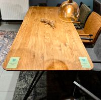 Eiche Design Esstisch 200 cm Echtholz massiv Holz Tisch Dänisch Oval Schweizer Kante Eichenholz mit Butterfly Gestell schwarz massiver Holztisch Konferenztisch Schreibtisch NEU Nordrhein-Westfalen - Schwalmtal Vorschau